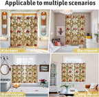 2 Panel Kitchen Cafe Curtains, Brown Desert Camels Sunlight Filtering Nature Air Through, Window Decor Tier Curtains for Living Room 104W x 72L inch Tropical Date Coconut Trees Cords Leaves
