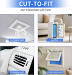 Air Vent Filters,12"x120" Cut to Fit Air Filter Material,MERV 8 Reusable 3-Layer Air Vent Filter for Home Floor, Grilles, Ceiling, HVAC Furnace Vents, With Adhesive Tape