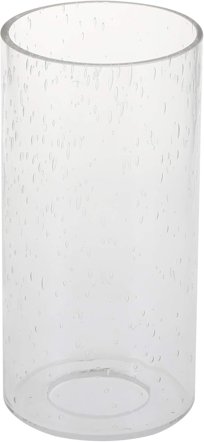 GoLucky Clear Bubble Cylinder Bubble Glass Shade Accessory Glass Lamp Fixture Shade Replacement Glass Pieces with 1-5/8 Inch Fitter 3.5"(D)8"(H) Multiple Specifications