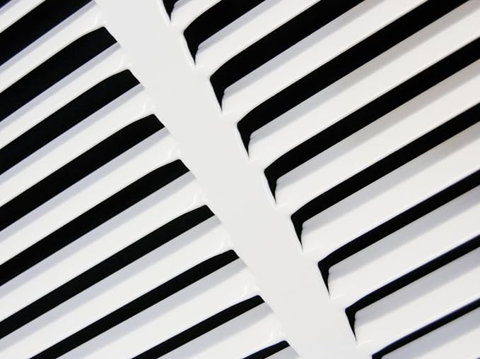 HVAC Premium 22 x 10 Duct Opening Steel Return Air Filter Grille, for 1-inch Filter, Removable Door, Flat Stamped HVAC Vent Cover Grille, Outer Dimensions 24.5 x 12.5