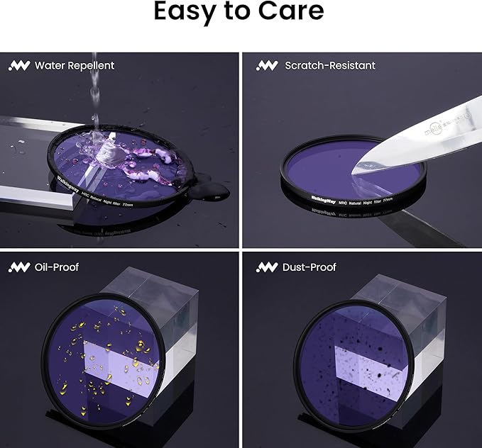 Walking Way 52mm Natural Night Filter for Light Pollution Reduction Nano-Coated Optical Glass for Night Sky/Astrophotography/Star Clarity Anti-Light Pollution Filter