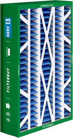 Filterbuy 14.5x27x5 Air Filter MERV 13 Optimal Smoke & Allergy Defense (2-Pack), Pleated HVAC AC Furnace Filters for Trane, American Standard, Honeywell, and More (Actual Size: 14.06 x 26.13 x 4.97)