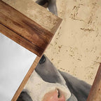 Farmhouse Cow Curtain Valances for Windows, Kitchen Valance Window Treatment, Country Vintage Animals Wooden Grain Light Filtering Block Curtains for Bathroom/Bedroom/Living Room 42'' x 18''