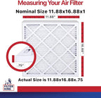 Filter King 11.88x16.88x1 Air Filter | 6-PACK | MERV 11 HVAC Pleated A/C Furnace Filters | MADE IN USA | Actual Size: 11.88 x 16.88 x .75"