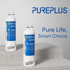 PUREPLUS EDR1RXD1 Replacement for Everydrop® Filter 1, W10295370A, W10295370, EDR1RXD1B, P8RFWB2L, P4RFWB, Kenmore® 46-9081, 46-9930, WD-F38,WRS325SDHZ Refrigerator Water Filter, 2 Pack