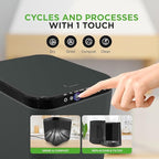 Nutrichef 3L Electric Kitchen Composter - Compost’s Organic Material & Food Scraps | Countertop Automatic Compost Bin | Dry, Crush, & Cooling Functions | Perfect for Kitchens & Apartments | White