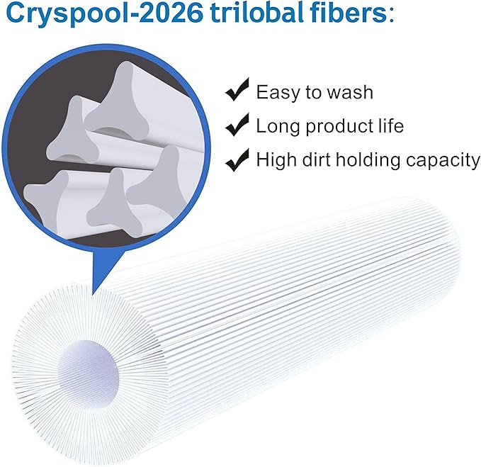 Cryspool® 5020 Filter Compatible with Soft Tub #5020, 2009+ Spa Models (for 5 1/2″ Drain Caps), 35 Sq. Ft Spa Filter Cartridge, 2 Pack