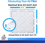 Filter King 23.5x27.5x2 Air Filter | 4-PACK | MERV 8 HVAC Pleated A/C Furnace Filters | MADE IN USA | Actual Size: 23.5 x 27.5 x 1.75"