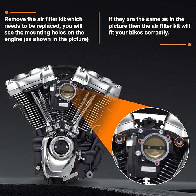 High Flow Air Cleaner Intake Filter System Kit Air Filters Cover Drift Style for Harley Touring 2008-2016 Softail '16-'17 FLSTNSE '14-'15 FLSTSE 2011-2012 FXSBSE 2013-2014 Dyna FXDLS 2017