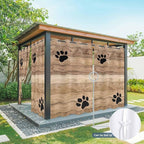 Wood Grain Outdoor Curtains for Patio Claws Animals Wooden Brown Waterproof Outside Curtains with Grommet Top Weatherproof Curtain for Cabana Pergola Gazebo, 2 Pack, 54" W x 84" L