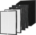 10-Pack Amboseli Replacement Filters Compatible 3000 Air Purifi-er, 3000,3000M, 3000Pro Air Purifi-er,2 air filter, 2 Activated Carbn and 6 Extra Carbn Pre-Filters
