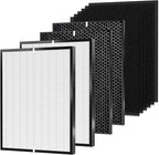 10-Pack Amboseli Replacement Filters Compatible 3000 Air Purifi-er, 3000,3000M, 3000Pro Air Purifi-er,2 air filter, 2 Activated Carbn and 6 Extra Carbn Pre-Filters