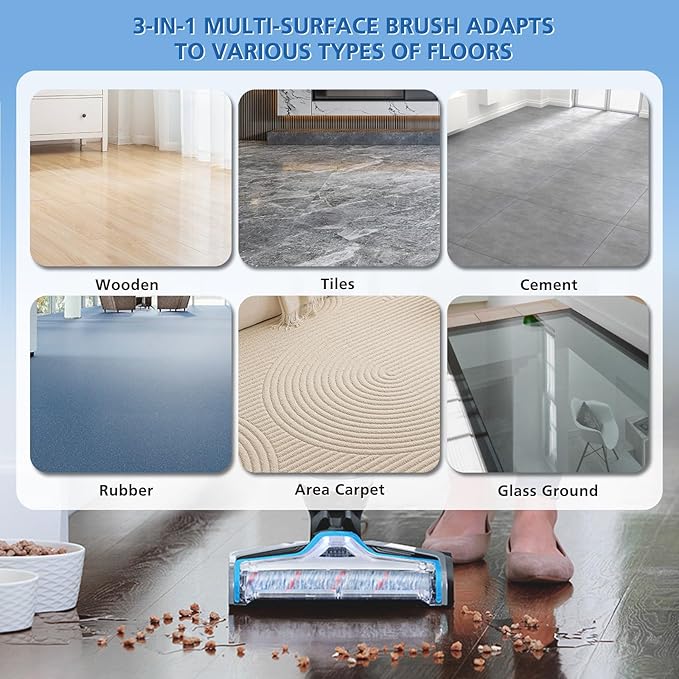 Filter Brush Replacement Compatible with Bissell CrossWave, 4 Brush Roll 1868 + 3 Vacuum Filter 1866, Compare to Part 1608683, 160-8683, 1608684