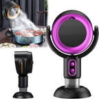 Smoke Fan for Indoor Smoking, High Fan Air Purifier and Odor Eliminator, Range Hood for Cooking, Portable Table Smoke Air Puriferfan Adjustable Angle (Purple,rechargeable)