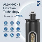 Pureal Hybrid Home PPU-1700D Under Sink Water Filter System with Faucet, 20K Gallons, NSF/ANSI 42&372, Mineral Sediment Carbon Block KDF Polyphosphate Filter for Scale & Lead & Chlorine