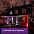 Sakolla Halloween Gel Filter, 10 Pcs Orange Purple Color Correction Gel Light Filter, Transparent Color Overlays Film Plastic Sheets for Lighting, Led Light Outdoor Landscape 8.5 x 11 Inch