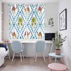 2 Panel Kitchen Cafe Curtains, Camels Palm Trees Sunlight Filtering Nature Air Through, Home Decor Window Covering Tier Curtains for Living Room 104W x 72L inch Tropical Desert Animal Plants Polka Dot