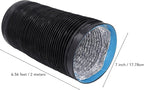 Generic 6.56ft PVC Aluminum Foil Dryer Vent Hose for Effective Airflow in Greenhouses, Grow Rooms, 7" Flexible Insulated Air Ducting