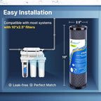 EXCELPURE 1 Micron 10" x 2.5" Whole House CTO Carbon Water Filter Cartridge Replacement for Home Countertop System, Dupont WFPFC8002, WFPFC9001, FXWTC, SCWH-5, WHEF-WHWC, WHCF-WHWC, CTO10, T01, 3PACK