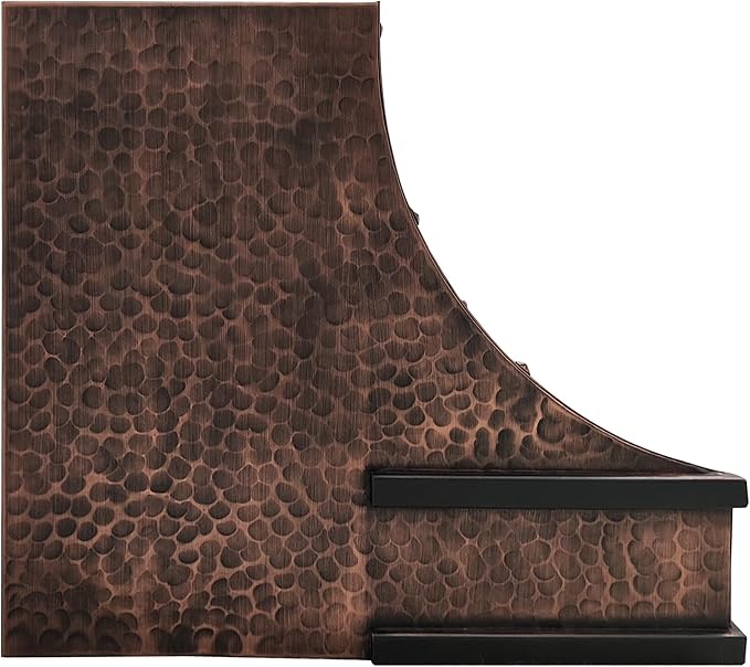 CT Copper Tailor Sloped Copper Vent Hood Wall Mount,42'' W,30''H, 1150 CFM Exhaust Fan,Stainless Steel Vent,LED Light,Dishwasher-Safe Baffle Filters,VH8TR1