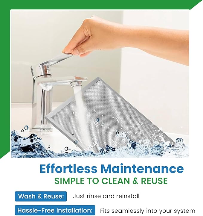 Filter Everything Washable Aluminum Air Filter – 14 x 20 x 1 – Permanent, Reusable HVAC Intake Filter – Heavy-Duty Expanded Aluminum Mesh – Pre-Filter for HEPA or Pleated Filters