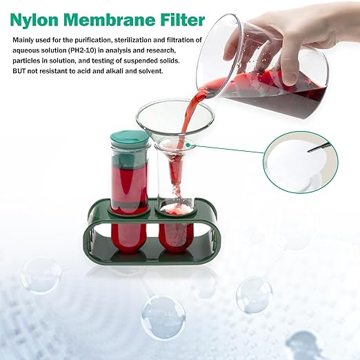 Xin Tester 100 Pieces Nylon Disc Membrane Filters, 50 mm Diameter, 3µm Pore Size