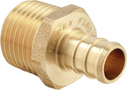 (Pack of 5) EFIELD Pex 1/2 Inch x 1/2 Inch Male NPT Adapter Brass Crimp Fittings (PEX1807017-5PCS)