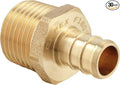 30 PCS EFIELD Pex Barb Crimp Brass Fittings 1/2 inch x 1/2 inch NPT Male Adapter, ASTM F1807,(PEX1807017-30PCS)