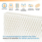 ANTOBLE 4 Pack WF813 Humidifier Filter Replacement for ReliOn RCM-832 RCM-832N, ProCare PCWF813 PCWF-813 PCCM-840 PCCM-832N, Equate EQWF813 EQ 2119-UL Cool Mist Humidifier Filters