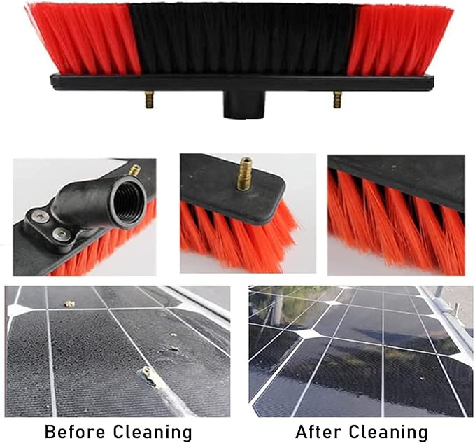Spray Bar Kit Window Cleaning Brush, Outdoor Window Glass Solar Panel Cleaning,Extendable Cleaner For Greenhouse Roofs, Cleaning Photovoltaic And Solar Panels/35Cmbrushhead/12M/3,35cmbrushhead,10.8M/