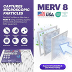 BNX TruFilter 16x16x1 Air Filter MERV 8 (6-Pack) - MADE IN USA – Dust & Pet Defense Air Conditioner HVAC AC Furnace Filters for Dust, Pet, Mold, Pollen MPR 600 – 700 & FPR 5