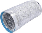 Aluminum Foil Ducting and PVC Dryer Vent Hose with 7 Inch Diameter and 6.56 Foot Length, Flexible HVAC Ventilation Duct with Spiral Steel Wire Support for Kitchens and Greenhouses