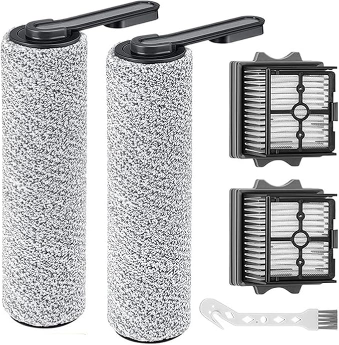 Spare Soft Lint Roller Brush, Hepa Filter, Scrubber Components, Compatible for Tineco Floor ONE S5 Combo Cordless Wet Dry Vacuum Cleaner(6PCS-01)