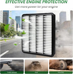 Engine & Cabin Air Filter Set for LX570 (2008-2011), LX570 (2013-2021), LAND CRUISER (2008-2011), LAND CRUISER (2013-2021), SEQUOIA (2008-2017), TUNDRA (2007-2021), Replace for CF10285, CA10343