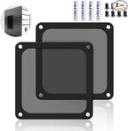 Dust Filter PC 140mm for Computer Cooler/PSU/Routers Nylon 80 Mesh, Magnetic Frame Fan Dust Mesh PC Cooler Filter Dustproof Computer Fan Grills (Nylon, 140 * 140mm, 2pcs, Black)
