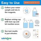 Safe Home® DIY Arsenic in Water Test Kit – at Home Testing for Arsenic in Any Freshwater Supply – Detection 0-500 PPB – Fast Results – (1 Pack)