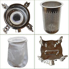 #3 Bag Filter Housing 304 Stainless Steel Filter Solid-Liquid Separation Tool 120PSI Industrial Sock Filter 1" Fnpt in/Out Bag Water Filter Purification Equipment 0.6 SQ FT Filtering Area