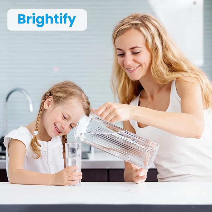 Brightify 10"x2.5" 5 Micron Carbon Water Filter, Whole House Carbon CTO Water Filter Cartridge Replacement Fits Culligan D-10A, P5-D, DuPont WFPFC8002, SCWH-5, GE FXWTC, Whirlpool WHCF-WHWC, 6 Pack