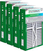 Filterbuy 16x25x5 Air Filter MERV 8 Essential Dust & Allergy Defense (4-Pack), Pleated HVAC AC Furnace Filters for Amana, Coleman, Goodman, Maytag, York, and More (Actual Size: 15.38 x 25.50 x 5.25)