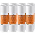 iSpring FP15X8 NSF Certified 10"x2.5" Multi-Layer PP Universal Sediment Filter Cartridges 5 Micron 8-Pack