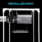 MELONFARM Air Filtration Kit 4", Built-in 14cm Fan Low Nois Carbon Filter with 12-Speed Controller, 8' Ducting & 6" Vent Cover, Cooling & Ventilation System for Grow Tents, Indoor Gardening 4" x 11"