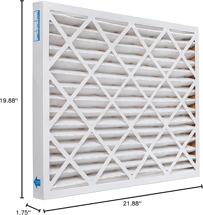 Aerostar 20x22x2 MERV 11, Pleated Air Filter, 20x22x2, Box of 6, Made in the USA