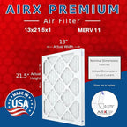 AIRx Filters WICKED CLEAN AIR 13x21.5x1 MERV 11 Electrostatic Pleated Air Conditioner Filter 4 Pack HVAC AC Furnace Filters