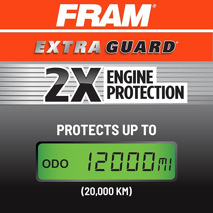 FRAM Extra Guard CA10242 Replacement Engine Air Filter for Select Ford, Lincoln, Mazda, and Mercury Models, Provides Up to 12 Months or 12,000 Miles Filter Protection
