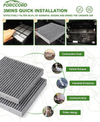 Cabin & Engine Air Filter Fits for Highlander 3.5L/2.7L Gas Only (2014-2019), Sienna 3.5L/2.7L Gas (2011-2020), Camry V6 3.5L Gas Only (2012-2017) Replace#CF10285 CA10755 Car Accessories