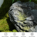 Outdoor Fake Rock Cover Realistic Lightweight Fiberglass Artificial Landscape Boulder Enclosure Protection Dome for Well Pump Septic Tank Electrical Boxes R (I)