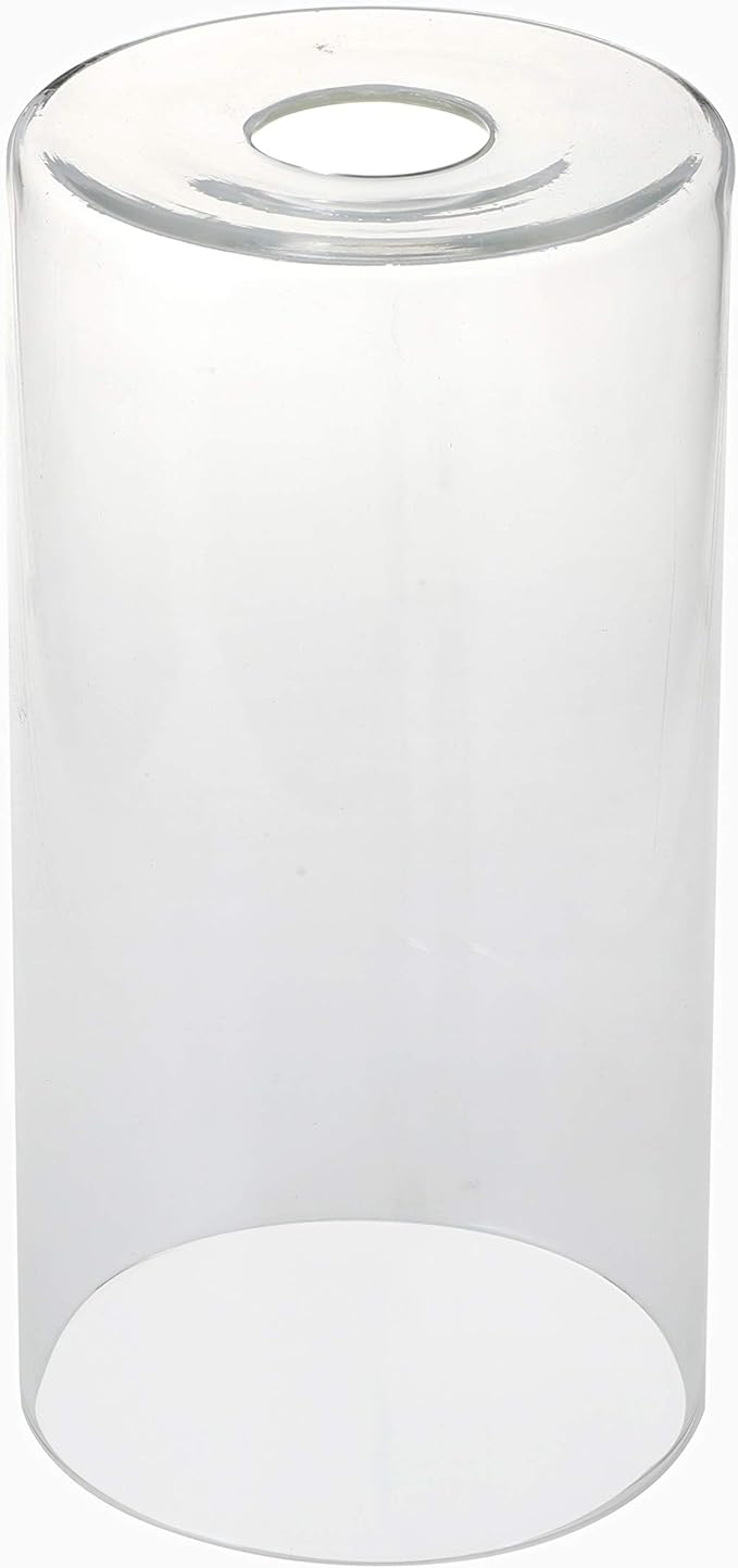 GoLucky Glass Cylinder Shade Accessory - Glass Lamp Fixture Shade Replacement - 1-5/8 Inch Fitter - 4"(D) x 8"(H)