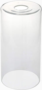 GoLucky Glass Cylinder Shade Accessory for Lamp Fixture - Replacement Glass Piece with 1-5/8 Inch Fitter - 3.5"(D) x 8"(H)