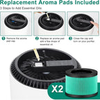2 Pack MK01 MK06 Air Filter Replacement Compatible with Aroeve MK01 MK06, ToLife TZ-K1 and Kloudi DH-JH01 Filter, Pet Dander Version, Green