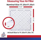 Filter King 17.25x17.25x1 Air Filter | 4-PACK | MERV 11 HVAC Pleated A/C Furnace Filters | MADE IN USA | Actual Size: 17.25 x 17.25 x .75"
